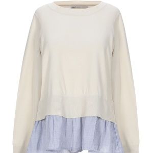 ONLY white&blue sweater